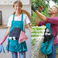 Practical gardening apron with large harvest pocket 