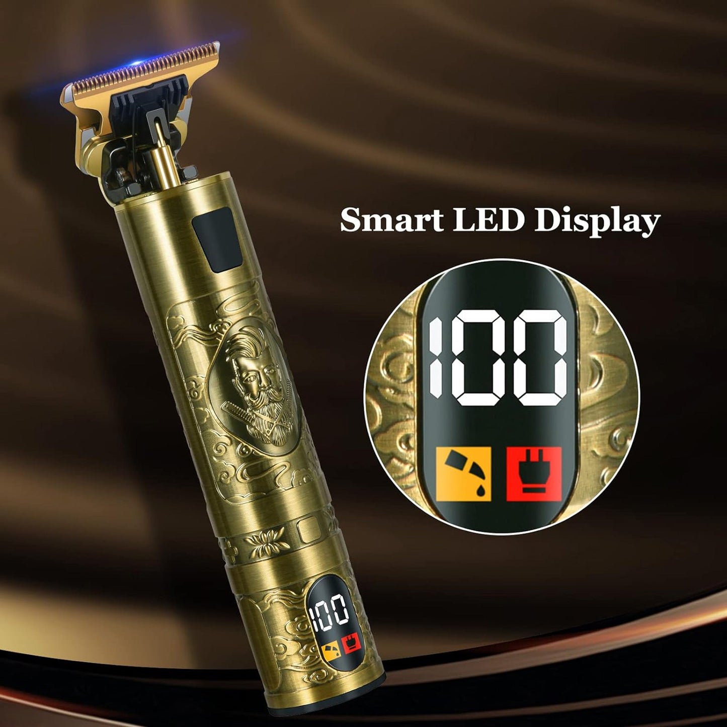 デジタルディスプレイを搭載した精密バリカン 