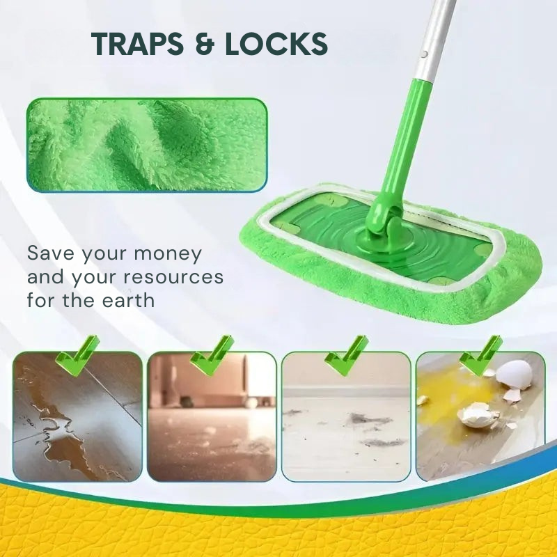 Inteligentné a trvalo udržateľné čistenie s týmito prateľnými obalmi na mop (x4) 
