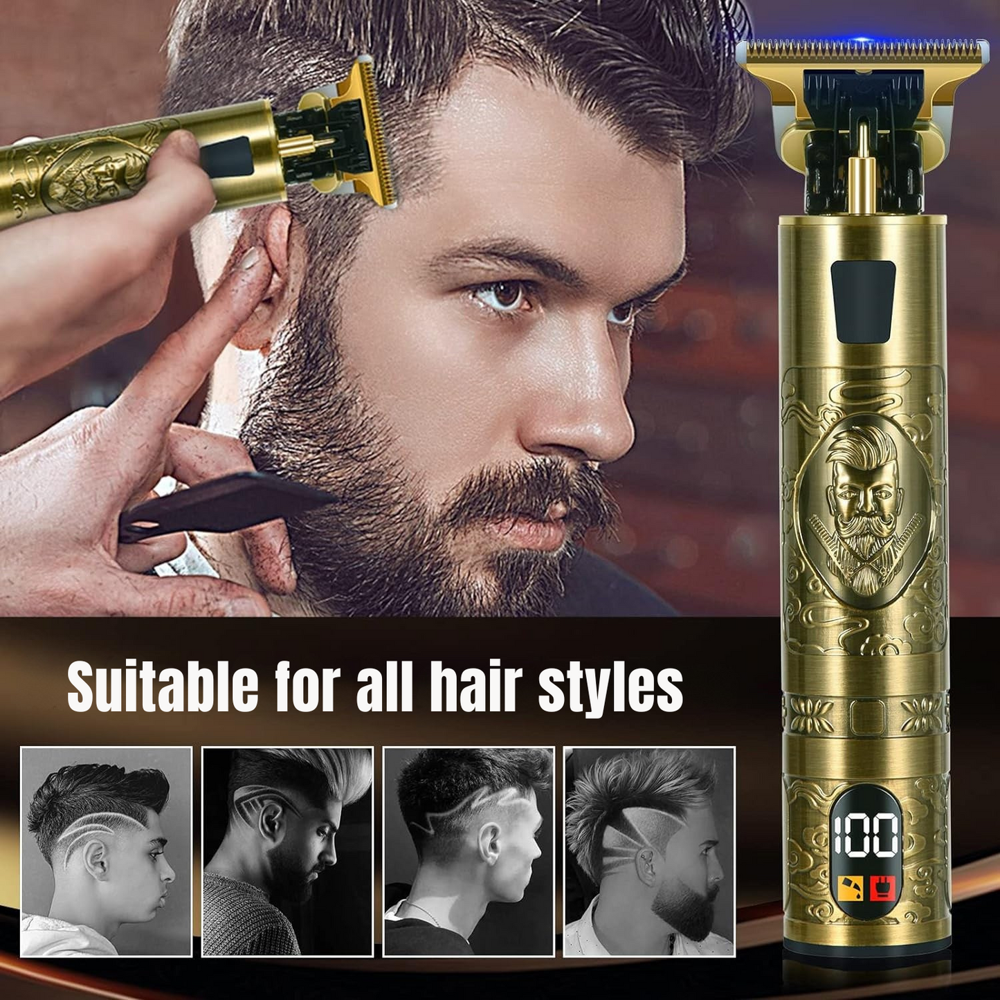 デジタルディスプレイを搭載した精密バリカン 