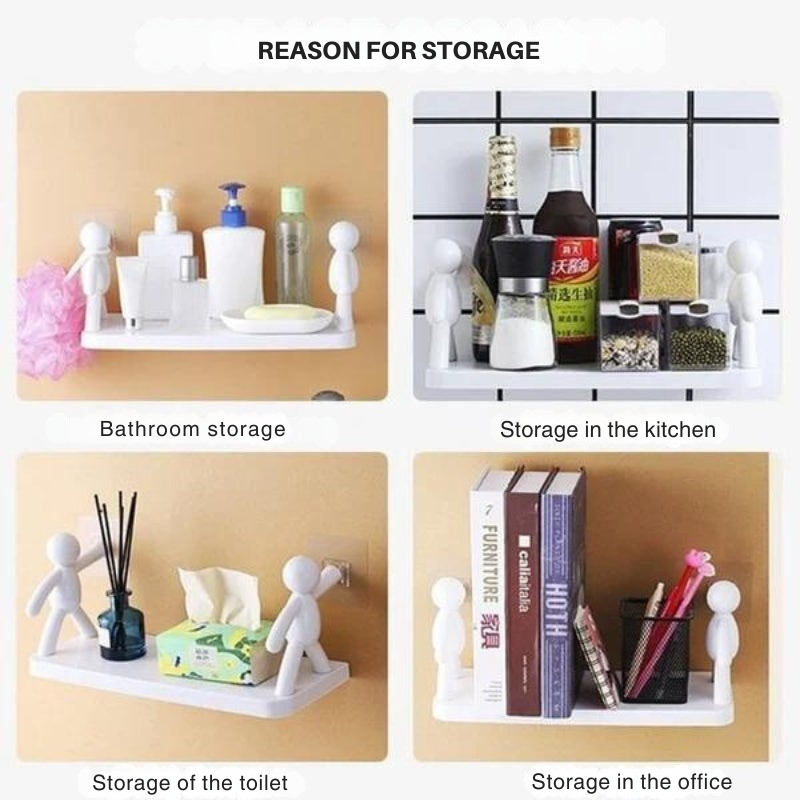 Storage shelf for kitchen and bathroom 