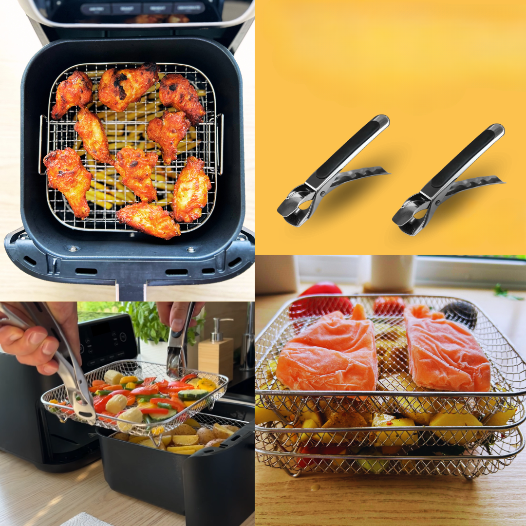 Stablede kurve til ensartet madlavning i luft (x3) 