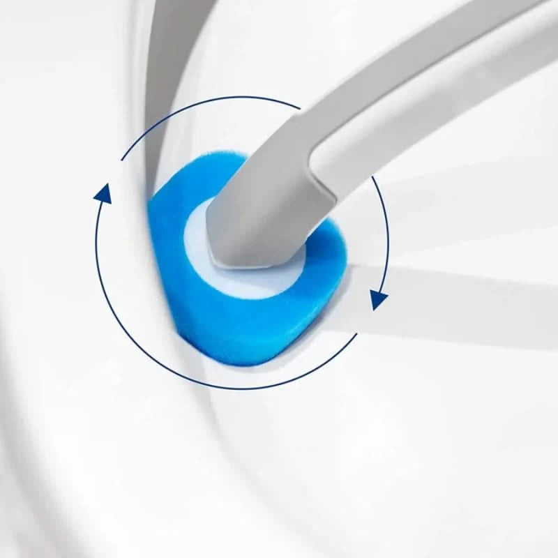 Clean your toilets without contact using disposable heads 
