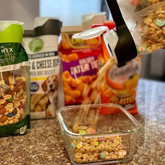 Hermetiske propper med hældetud til poser 