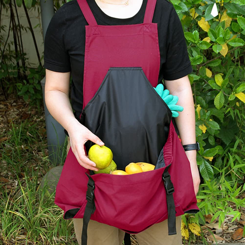 Practical gardening apron with large harvest pocket 