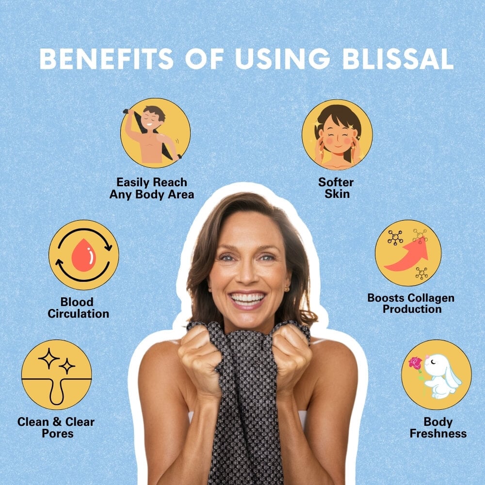 Mjuk exfolierande handduk – Slät hud i ett enda steg 