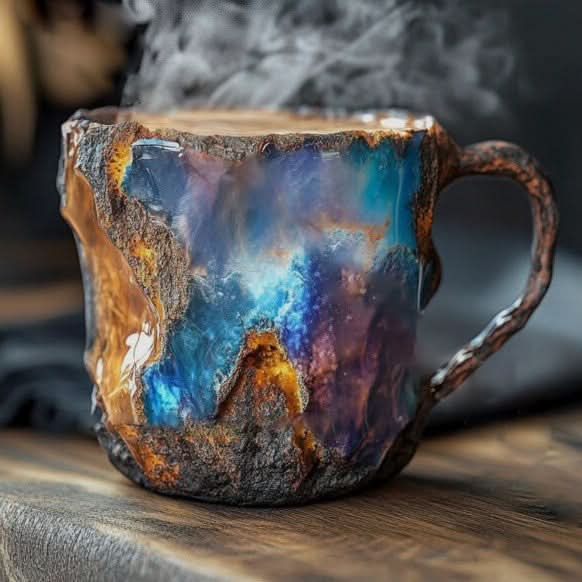 Kávový hrnek z minerálního krystalu – přírodní elegance