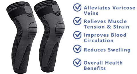 Self-heating knee brace: quick relief from pain 