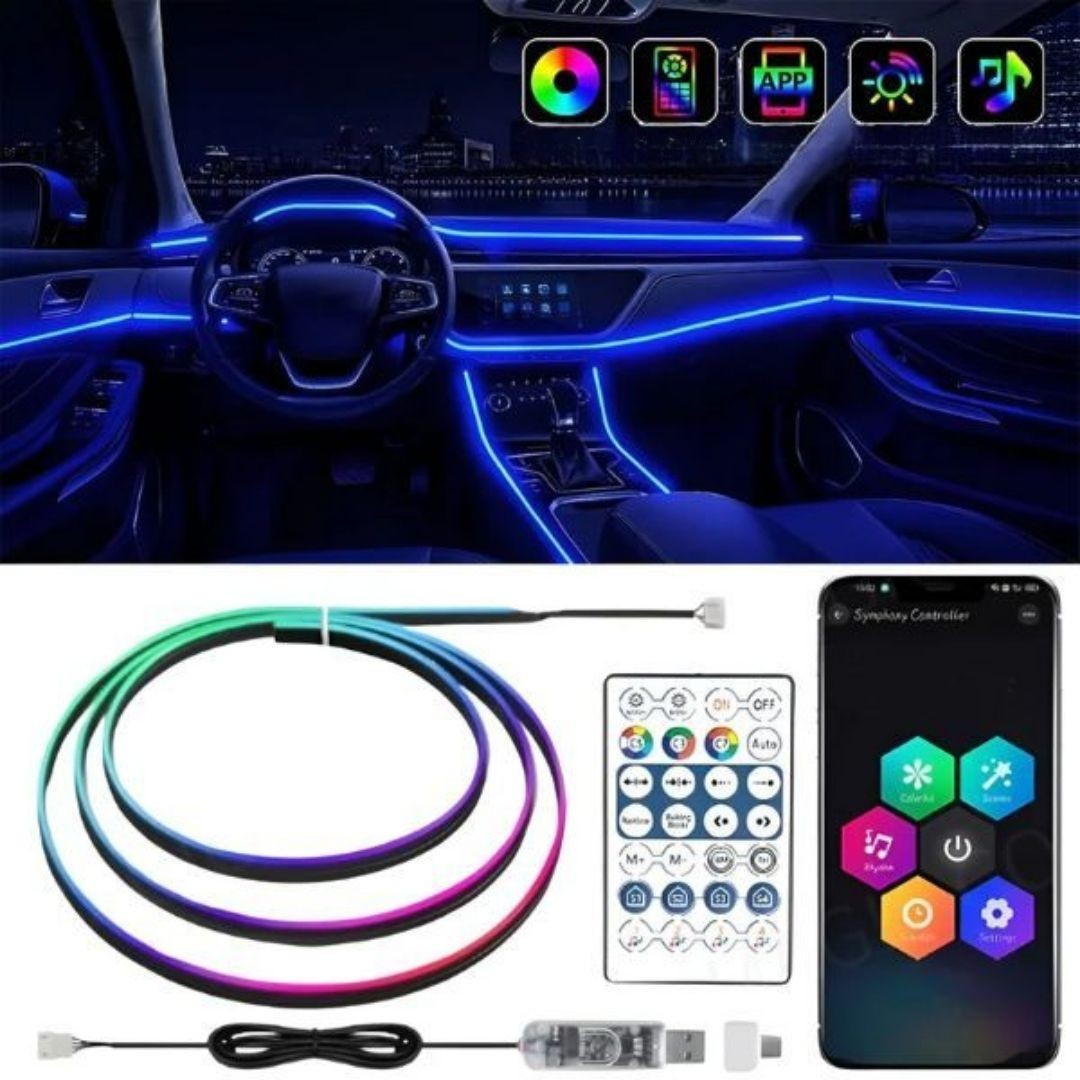 Iluminación LED para un interior de coche estilizado 