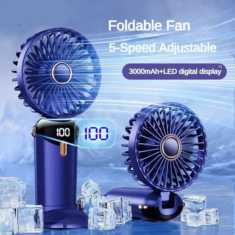 Krachtige mini ventilator met slimme LED-display 