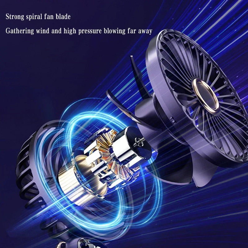 מאוורר קטן חזק עם מסך LED חכם 