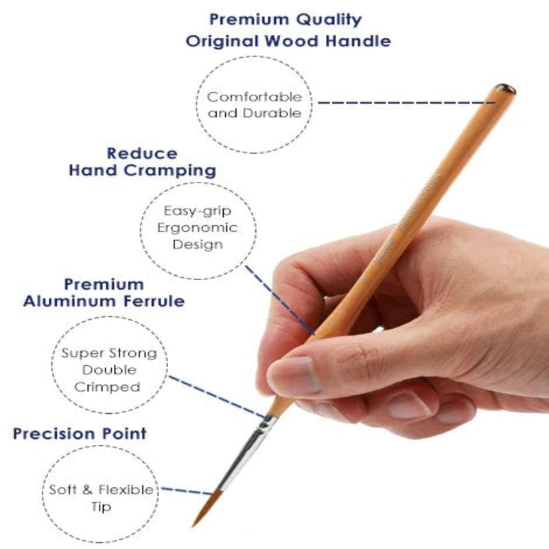 Präzise Pinsel für feine und perfekte Details (x11) 
