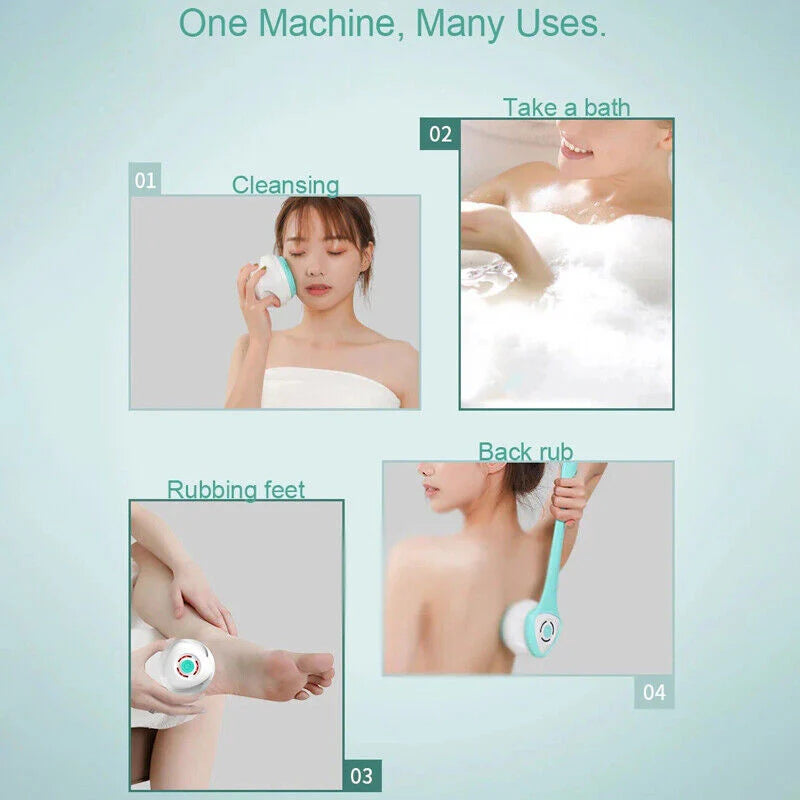 Müheloses vollständiges Reinigungsmassage unter der Dusche 