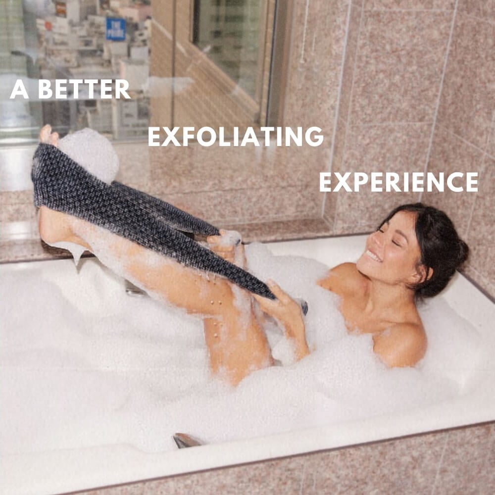 Mjuk exfolierande handduk – Slät hud i ett enda steg 