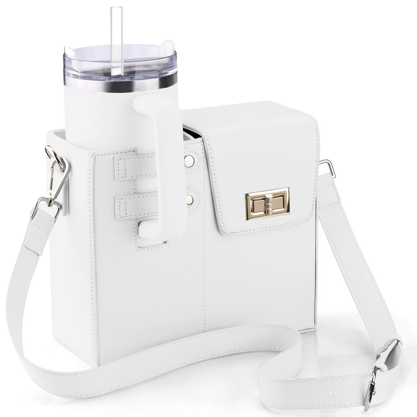 Stilig veske med integrert koppholder for aktive kvinner 