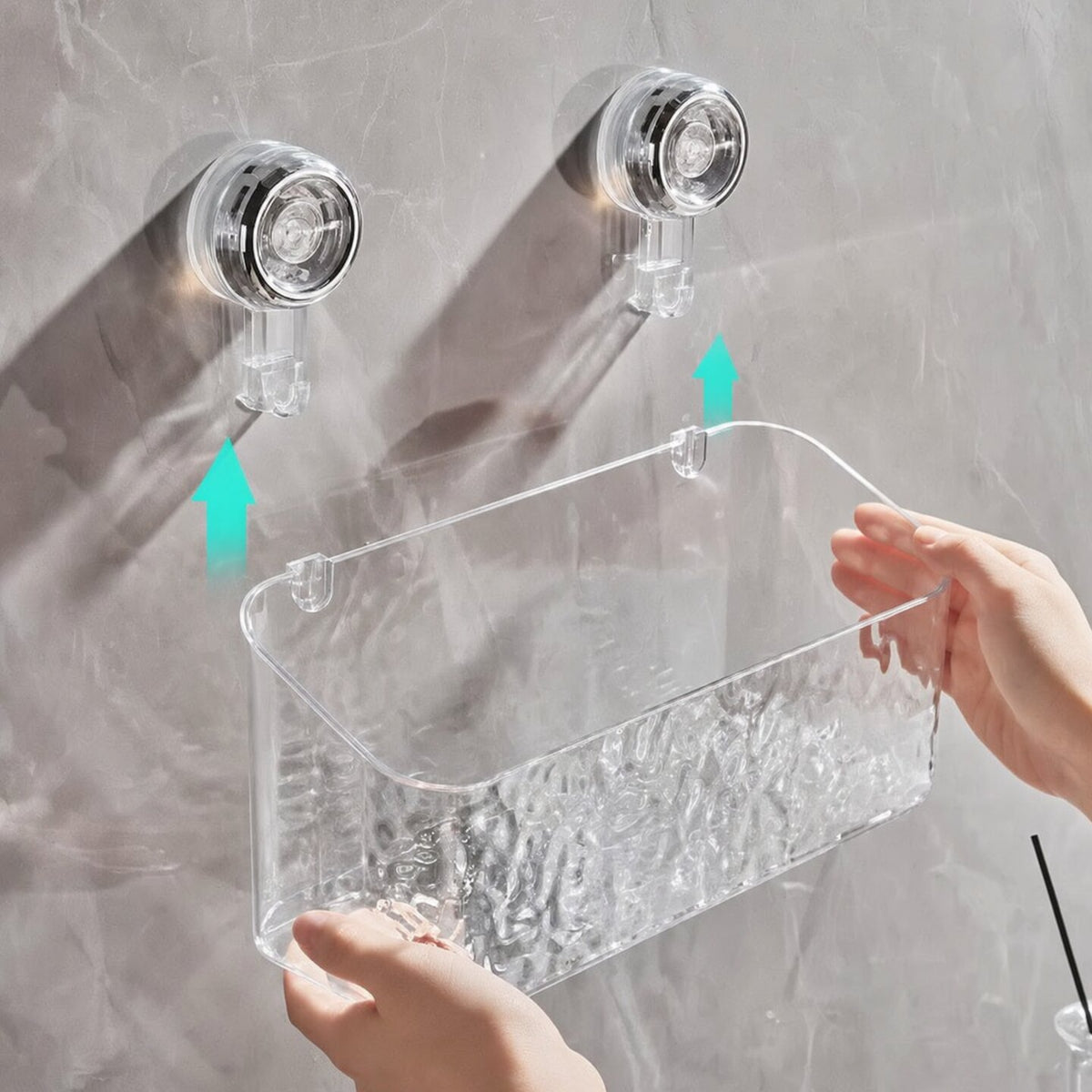 Mensola a muro pratica senza forature per il bagno 