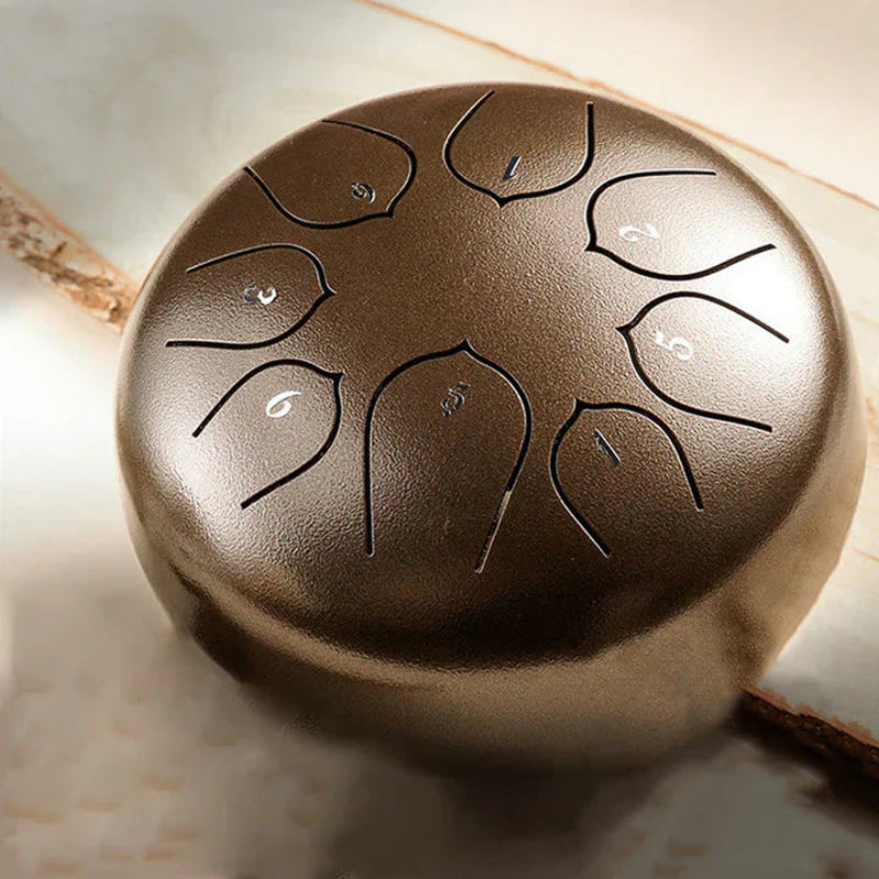 Mini tromme afslappende med indbyggede beroligende lyde 